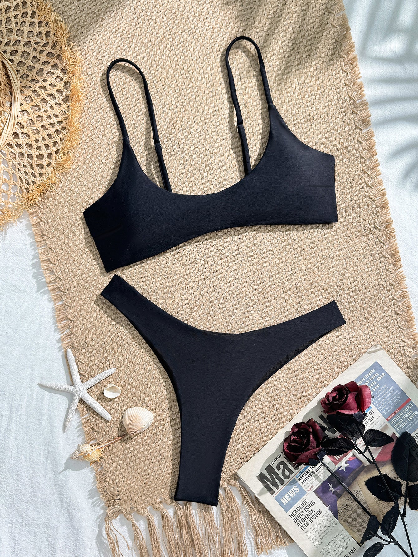Sexy Sport Type Bandeau 2 Piece Swimsuit Splicing Bikini Push Up Bikinis Women Swimwear Sporty Bathing Suit Beach Wear Biquini