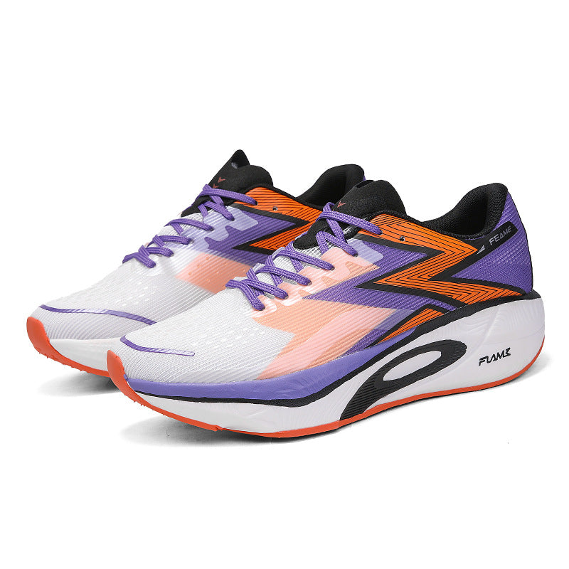 Marathon Carbon Plate Running Shoes for Men and Women, Ultra-Light Shock-Absorbing Shoes for Junior High School Students, Physical Testing Competitions, Racing Professional Sports Shoes, Lightweight