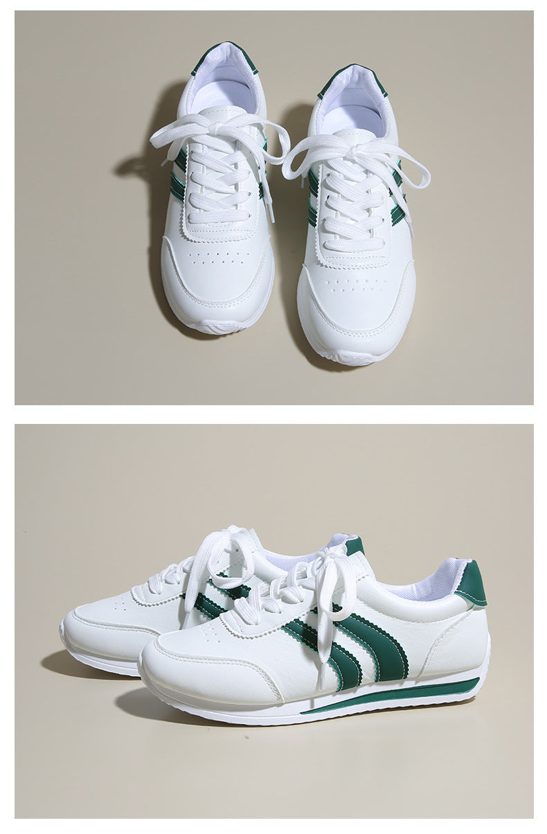2025 Spring and Autumn New Forrest Gump Shoes Breathable Sports Casual Shoes Running Shoes Soft Sole Lightweight White Shoes Cross-Border Large Size