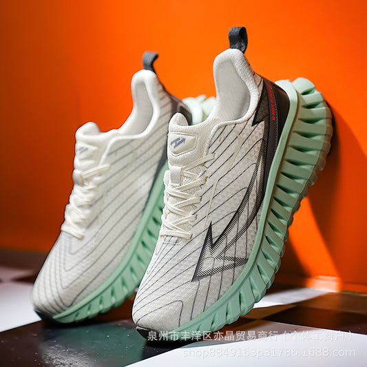 Running Shoes Men's Shoes 2025 New Breathable Mesh Sports Carbon Plate Running Shoes Increased Wear-Resistant Versatile Casual Shoes
