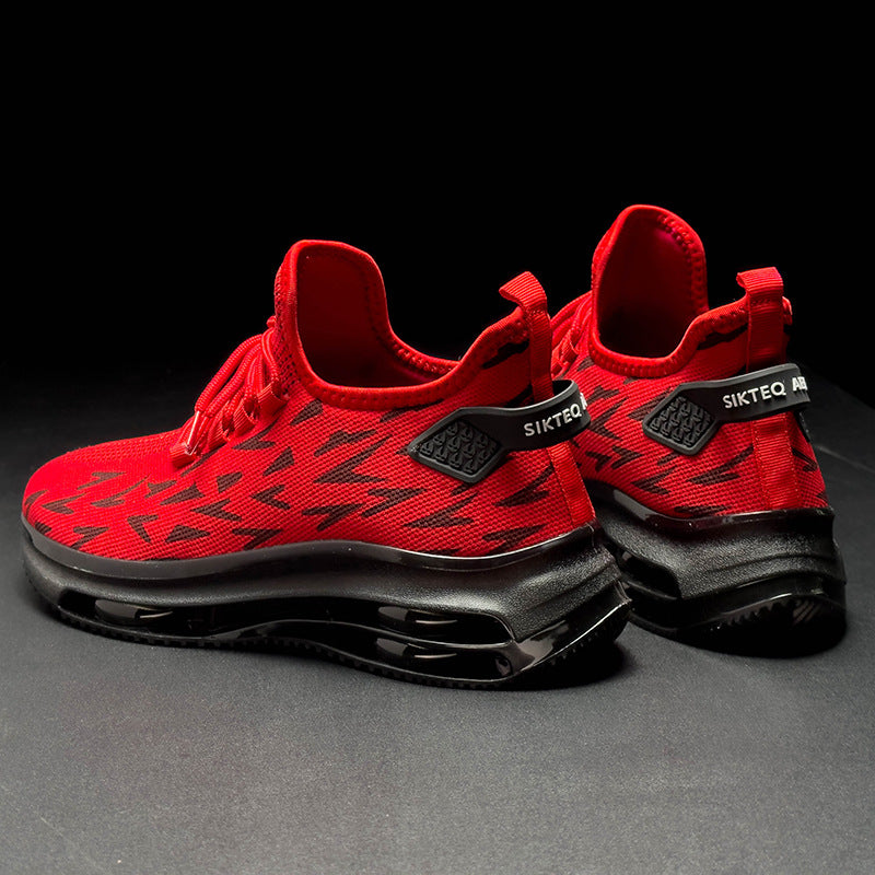 Cross-Border Summer New Lace-Up Mesh Lightweight Breathable Running Shoes Air Cushion Hiking Shoes Casual Sports Trendy Shoes Versatile
