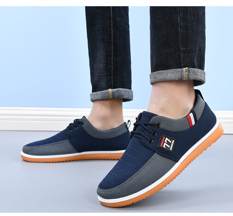 Breathable and Wear-Resistant Work Shoes, New Autumn Running Shoes, Lightweight Rubber Sole, Versatile Cloth Shoes for Drivers, Men's Shoes