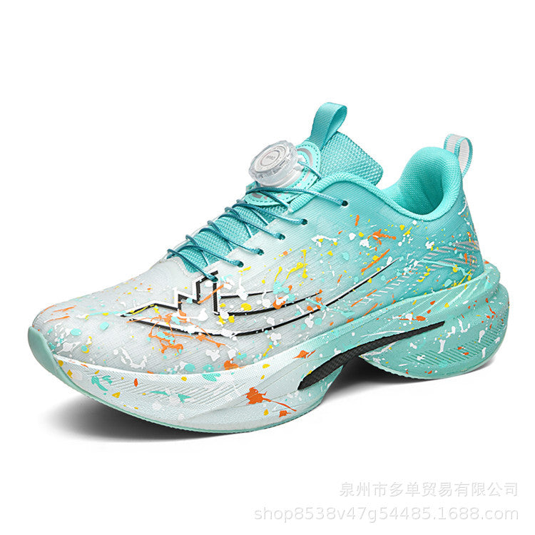 Men's and Women's Same Style Running Shoes Carbon Plate Running Shoes Luminous Camouflage Swivel Buckle Casual Shoes Long-Distance Running Exercise Professional Sports Shoes