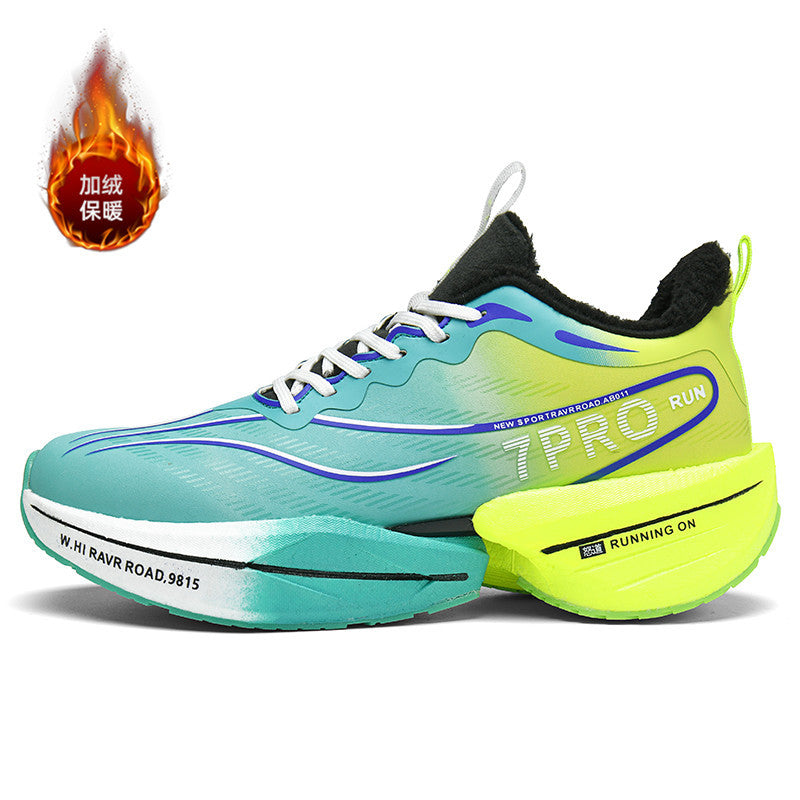 Running shoes winter fleece-lined mesh flying 3c boys sports running shoes