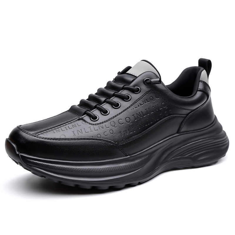 Sports Shoes for Men 2026 New Trendy Genuine Leather Lightweight Soft-Soled Casual Shoes for Students Running Outdoor High-End Men's Shoes
