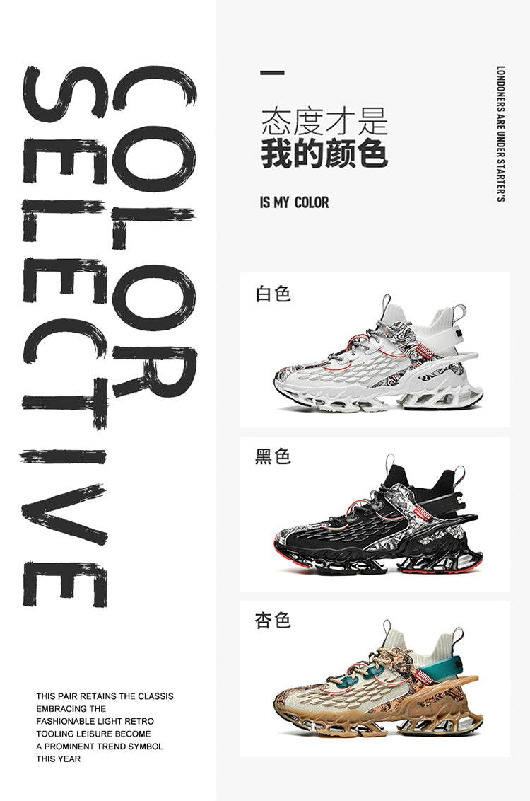 National Trend Blade Running Shoes for Men 2025 New Spring Breathable Casual Sports Shoes Youth Shock-Absorbing Running Shoes