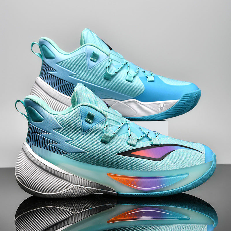 Basketball Shoes Men's and Women's Non-slip Wear-resistant Practical Training Shoes Mesh Breathable Running Sneakers for Teenagers and Students