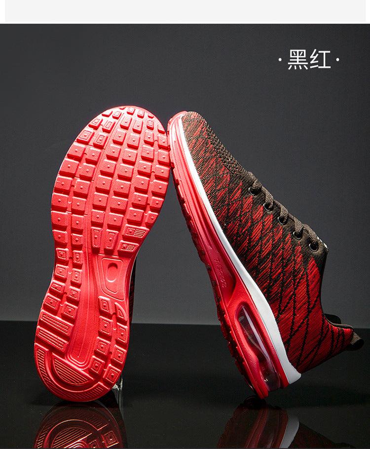 Men's Shoes 2025 Spring New Fluorescent Green Sports Breathable Mesh Air Cushion Non-Slip Casual Lightweight Couple Running Shoes