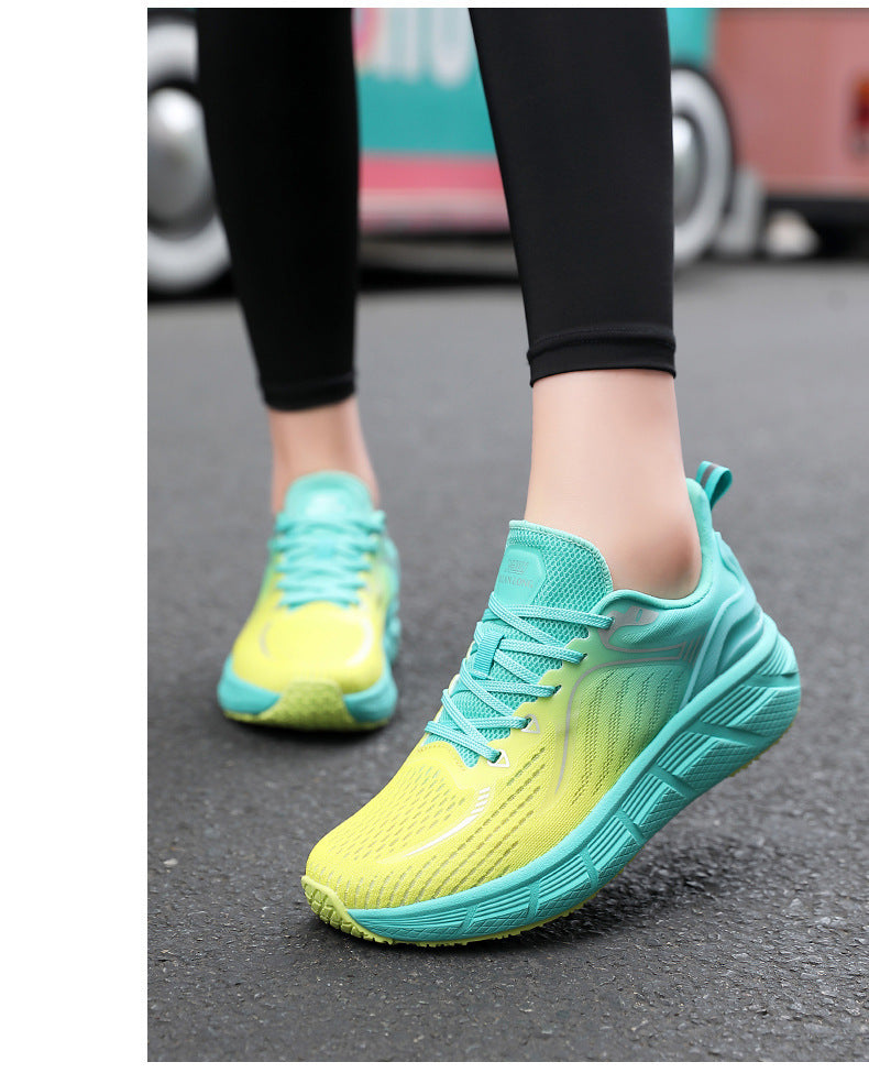 Reflective Night Vision Sports Shoes for Men, Breathable Non-Slip Running Shoes, Shock-Absorbing Professional Marathon Running Shoes, Shock-Absorbing Skipping Shoes for Women