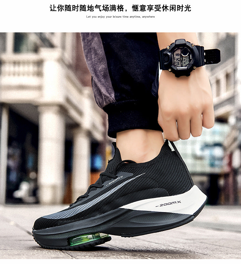 New Running Trendy Shoes Men's Air Cushion Shock Absorption 2025 Spring Lightweight Student Sports 46 Large Size Men's Shoes Casual and Breathable