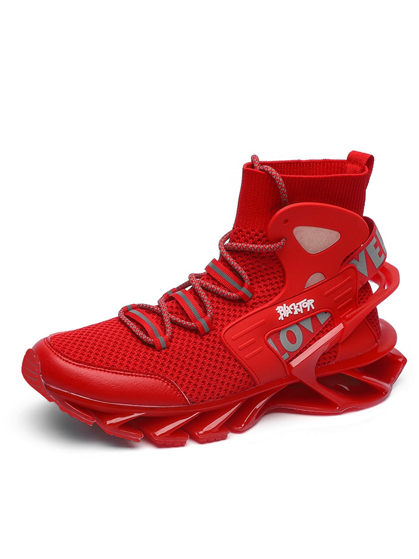 Cross-Border Large Size Men's Shoes, Trendy Height-Increasing Shoes, Men's Shock-Absorbing Running Shoes, Autumn Breathable Thick-Soled Soft-Soled Basketball Sports Running Shoes