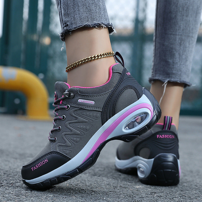 Heightened Air Cushion Women's Shoes Hiking Shoes Outdoor Shoes Casual Non-slip Breathable sneaker 41 Breathable plus size 42