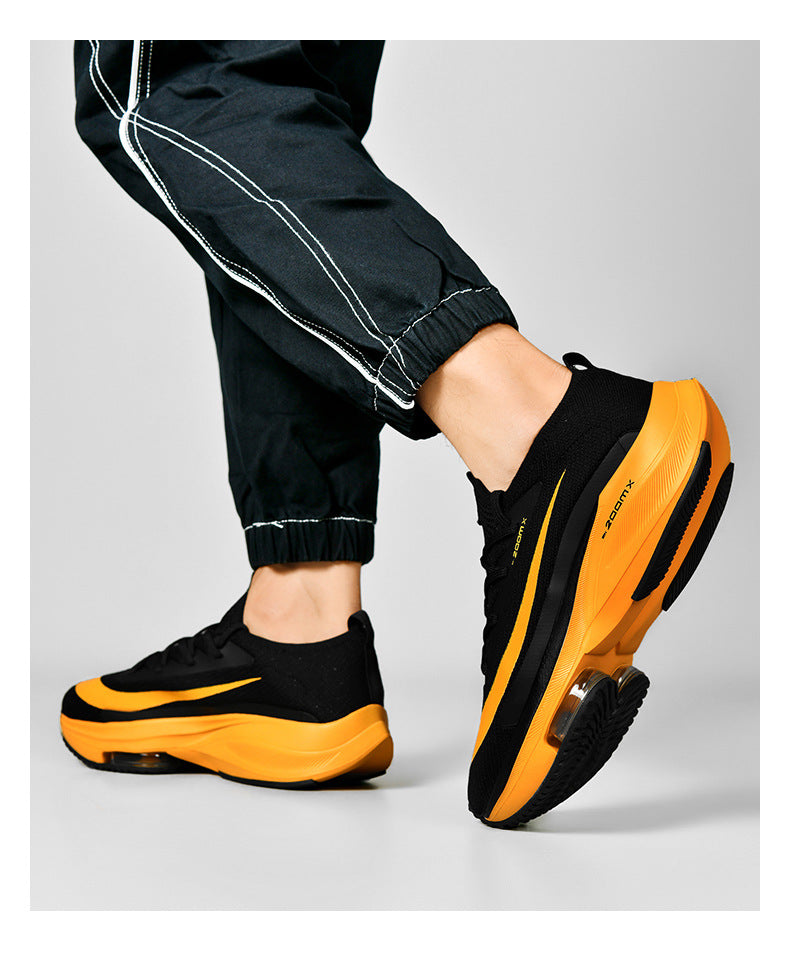 New Running Trendy Shoes Men's Air Cushion Shock Absorption 2025 Spring Lightweight Student Sports 46 Large Size Men's Shoes Casual and Breathable