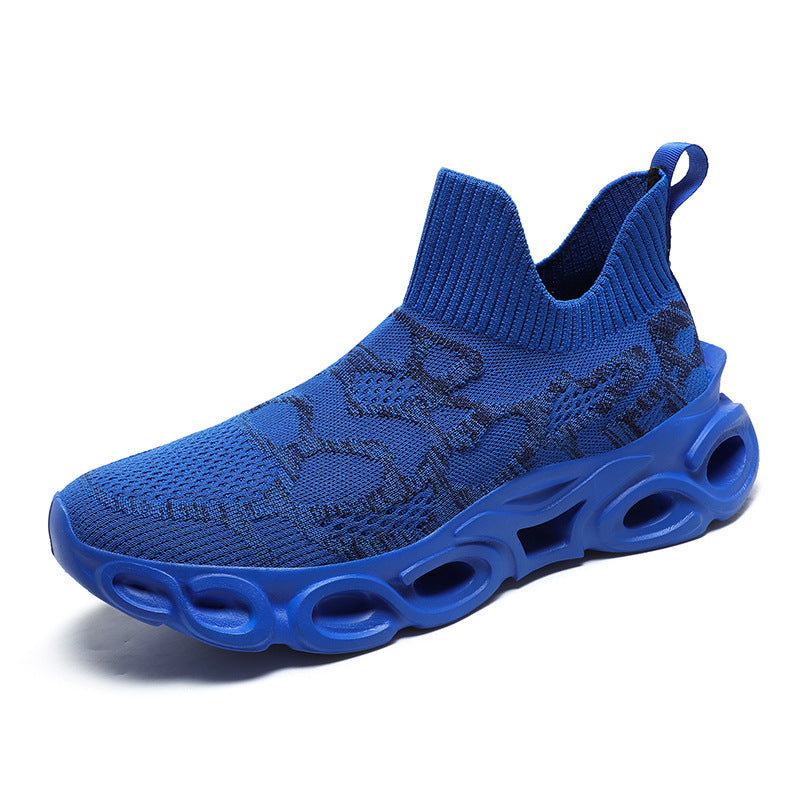 Men's Shoes Summer Breathable Flying Knitting Socks Men's Mesh Shoes Casual sneaker Blade Cross-border plus size Running Shoes Trendy