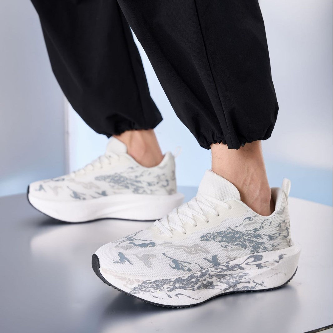 Four Seasons 2025 New Running Shoes for Men and Women, Carbon Plate Shock-Absorbing Soft Sole Student Training Professional Running Shoes and Sports Shoes