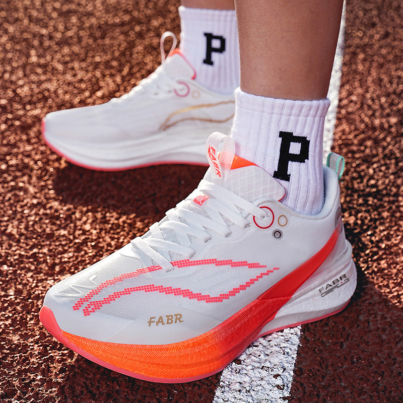 2025 Spring and Summer Couple's Running Racing Shoes Sports Trendy Shoes Lightweight Men's Red Rabbit Marathon Running Shoes Travel Shoes