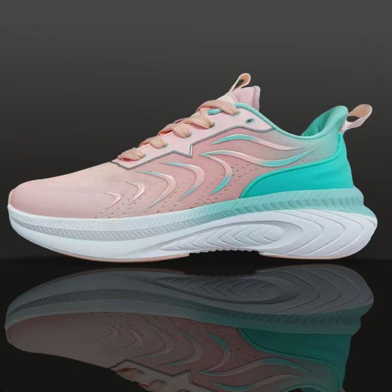 Reflective Night Vision Sports Shoes for Men, Breathable Non-Slip Running Shoes, Shock-Absorbing Professional Marathon Running Shoes, Shock-Absorbing Skipping Shoes for Women