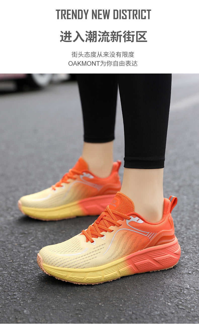 Reflective Night Vision Sports Shoes for Men, Breathable Non-Slip Running Shoes, Shock-Absorbing Professional Marathon Running Shoes, Shock-Absorbing Skipping Shoes for Women