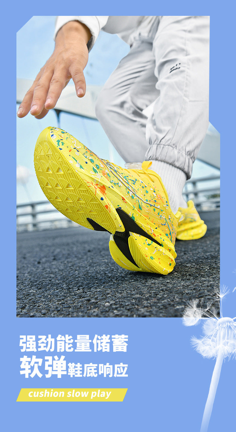 Men's and Women's Same Style Running Shoes Carbon Plate Running Shoes Luminous Camouflage Swivel Buckle Casual Shoes Long-Distance Running Exercise Professional Sports Shoes