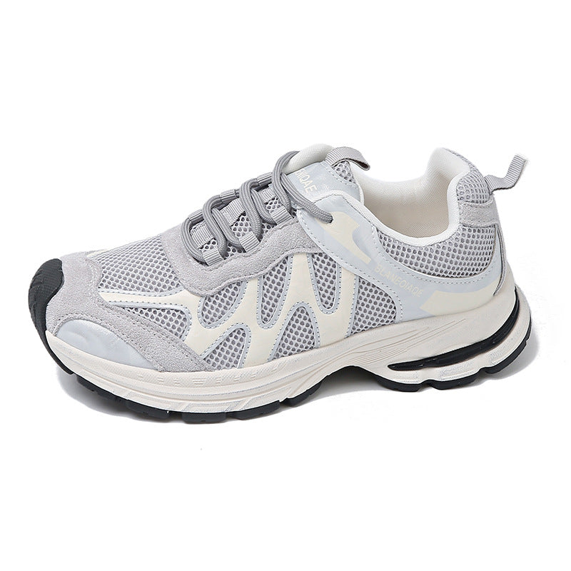 Dad Shoes for Women 2025 New Mesh Breathable Jogging Shoes Thick Sole Heightening Casual Sports Shoes