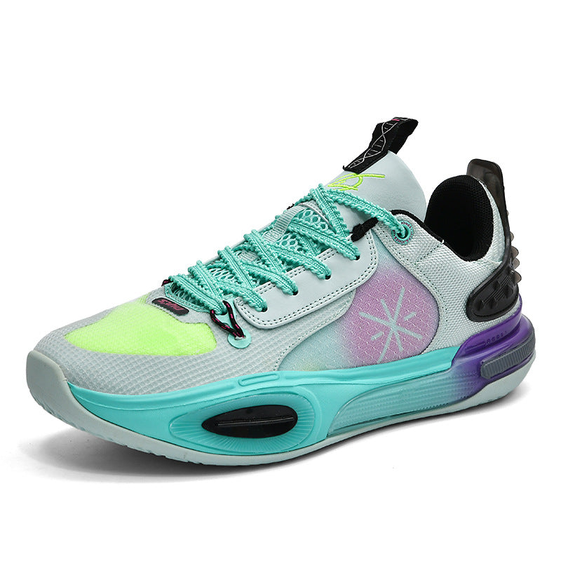 Basketball Shoes Men's New Breathable Non-slip Shock Absorption Wear-resistant Rebound Practical Training Shoes Sports Shoes for Young Students
