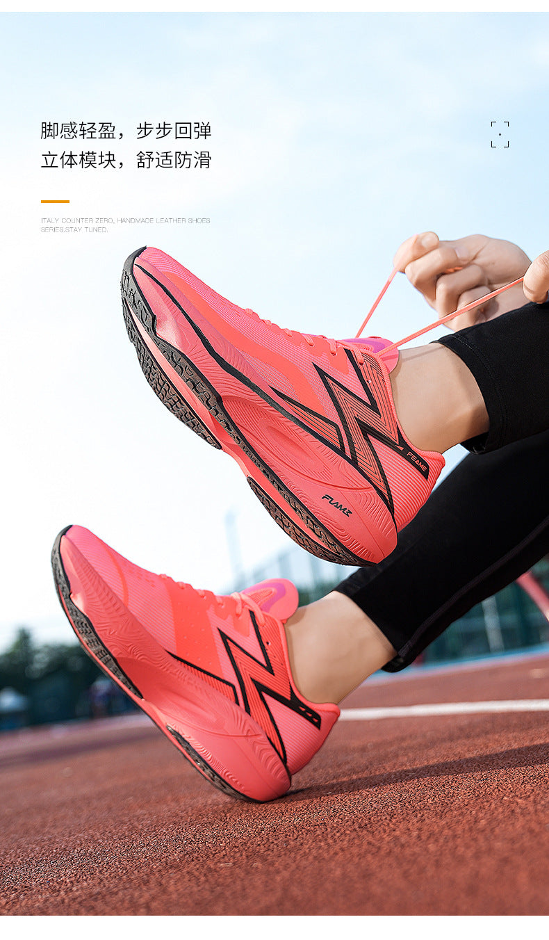Marathon Carbon Plate Running Shoes for Men and Women, Ultra-Light Shock-Absorbing Shoes for Junior High School Students, Physical Testing Competitions, Racing Professional Sports Shoes, Lightweight