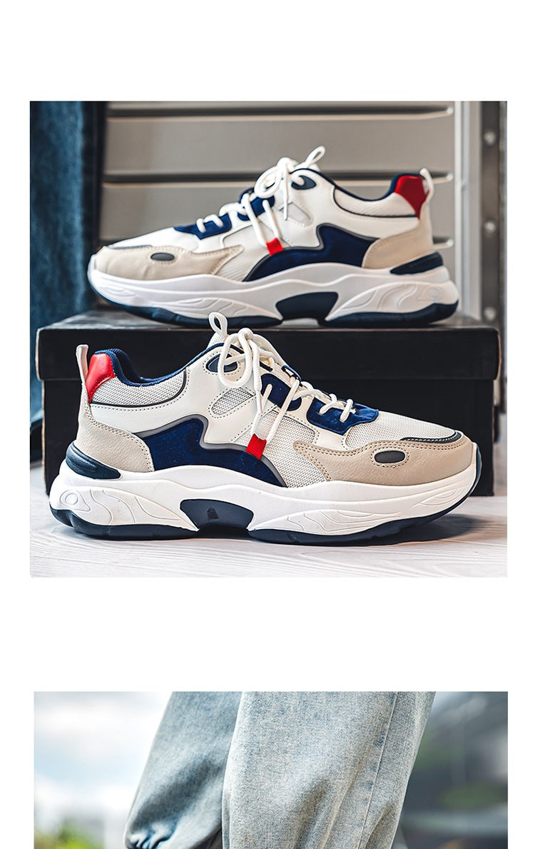 2025 New Mesh Breathable Trendy All-match Sports Leisure Running Height Increasing Cyber Celebrity Torre Trendy Shoes Summer Men's Shoes