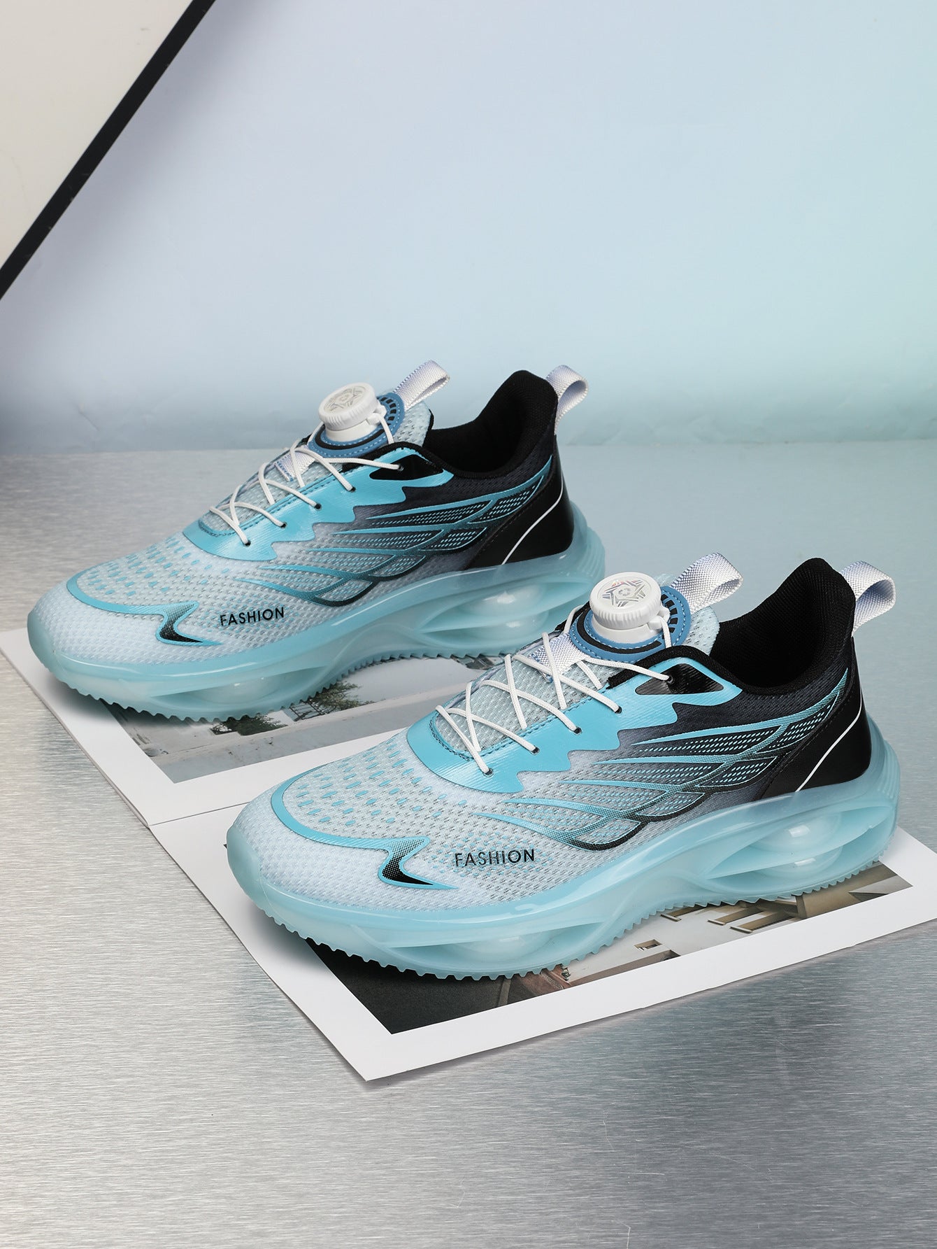 Men's Shoes 2025 New Autum Breathable Running Shock-Absorbing Trendy Shoes Swivel Buckle Mesh Casual Shoes Youth Sports Trend