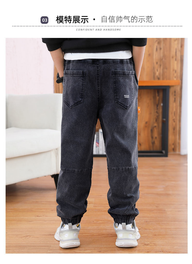 New Casual Kids Boys Clothes Jeans Pants Children Wears Denim Clothing Infant Baby Trousers Bottoms 4 5 6 7 8 9 10 11 12Years