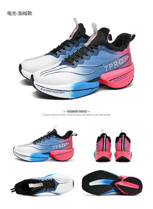 Running shoes winter fleece-lined mesh flying 3c boys sports running shoes