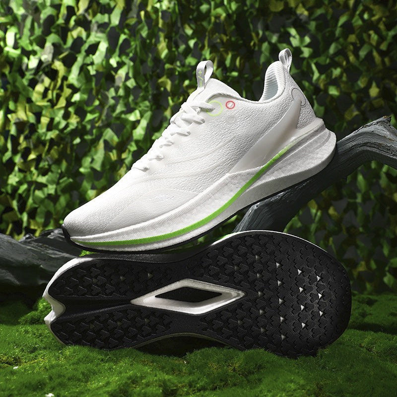 Running Shoes, Sports Shoes, Racing Shock-Absorbing Ultra-Light Running Shoes for Male Teenagers and Students, Carbon Plate Racing Breathable Fly-Woven Mesh