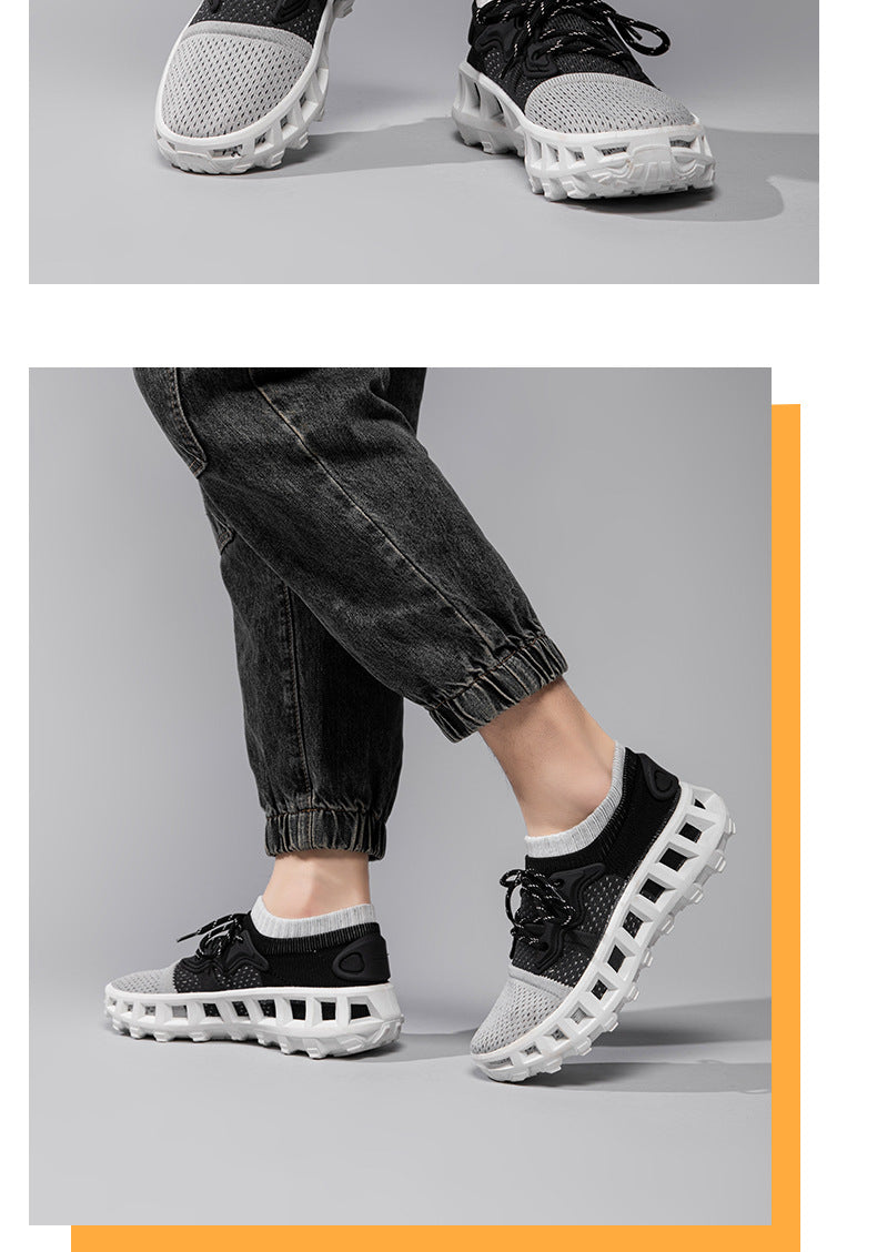 Summer Breathable Mesh Sports Shoes for Men, Soft Soles, Shock Absorption, Wear-Resistant, Lightweight Casual Running Shoes, Comfortable and Trendy Shoes