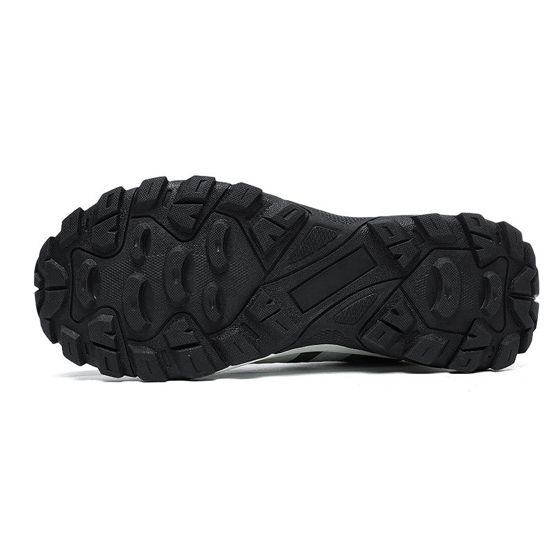 Rotating Buckle Anti-Slip Hiking Shoes for Men, Water-Repellent Cross-Country Running Shoes, Cushioning Outdoor Sports Shoes, Wear-Resistant Hiking Shoes