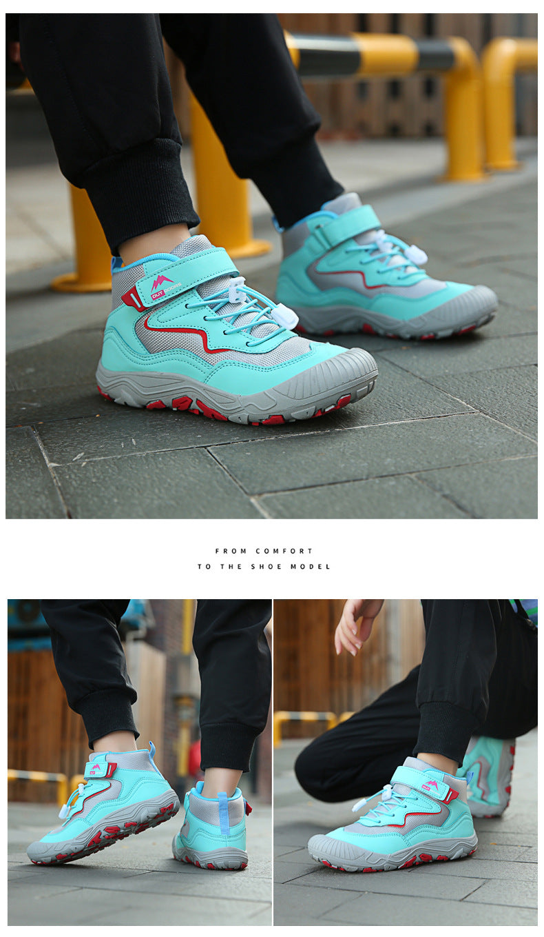 Cross-border Running Shoes Children's Shoes Amazon Outdoor sneaker Autumn and Winter Trendy Children's Anti-slip Shoes Large Children's Mountaineering Shoes