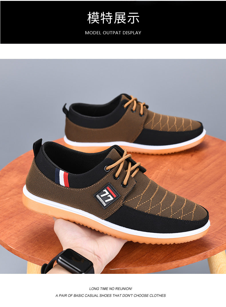 Breathable and Wear-Resistant Work Shoes, New Autumn Running Shoes, Lightweight Rubber Sole, Versatile Cloth Shoes for Drivers, Men's Shoes