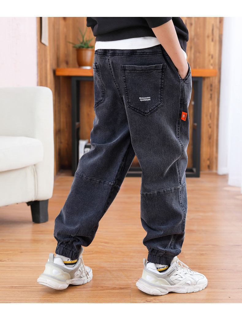 New Casual Kids Boys Clothes Jeans Pants Children Wears Denim Clothing Infant Baby Trousers Bottoms 4 5 6 7 8 9 10 11 12Years