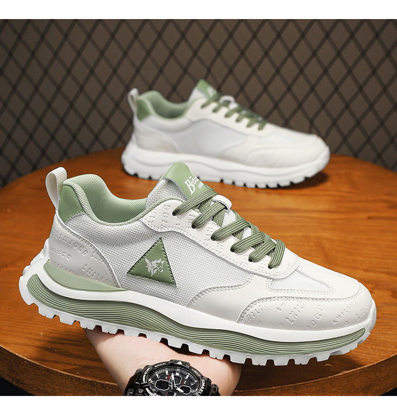 Summer Sports Shoes for Men, Casual Running Shoes, Breathable Mesh Shock-Absorbing Lightweight Soft-Soled British Style Men's Shoes, Moral Training Shoes