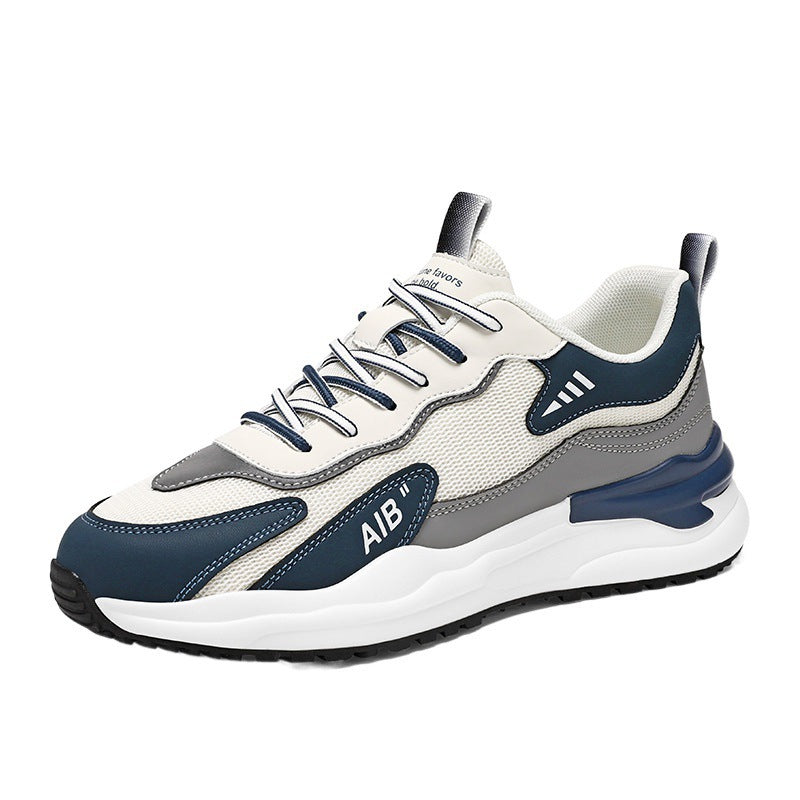 2025 Summer New All-match Men's Shoes Mesh Breathable Lightweight Soft Sole Running Shoes Men's Casual Sports Trendy Shoes