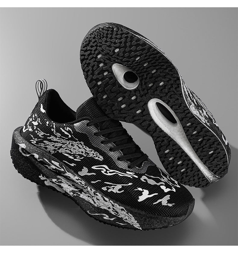 Four Seasons 2025 New Running Shoes for Men and Women, Carbon Plate Shock-Absorbing Soft Sole Student Training Professional Running Shoes and Sports Shoes