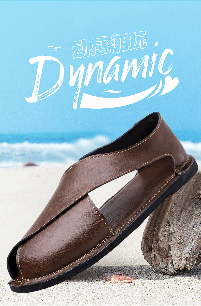 Italian Leather Sandals for Men Summer Sandals Men Casual Shoes Black Fashion Gladiator Sandals for Men Designer Shoes Zapatos