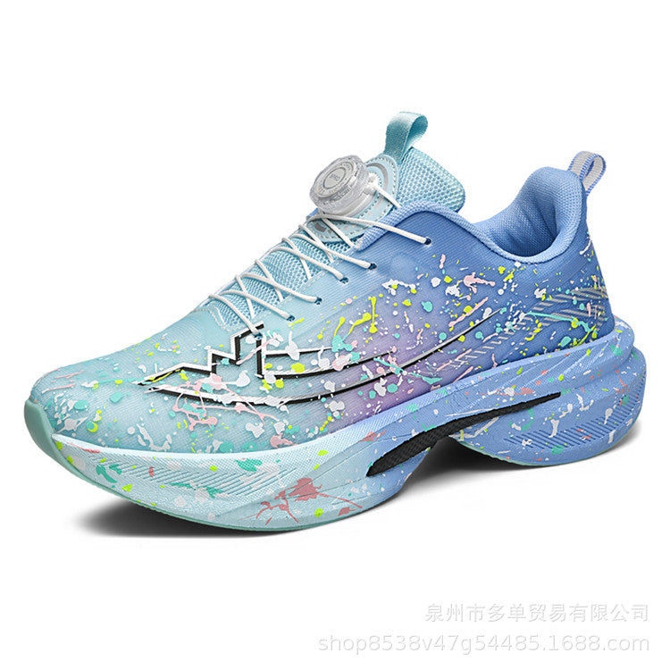 Men's and Women's Same Style Running Shoes Carbon Plate Running Shoes Luminous Camouflage Swivel Buckle Casual Shoes Long-Distance Running Exercise Professional Sports Shoes