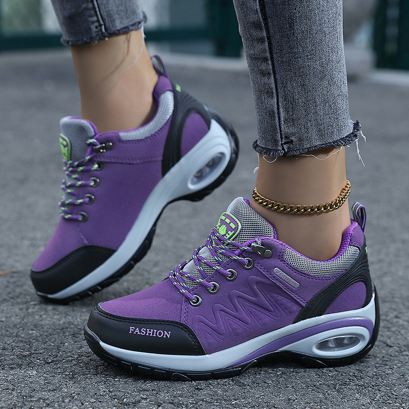 Heightened Air Cushion Women's Shoes Hiking Shoes Outdoor Shoes Casual Non-slip Breathable sneaker 41 Breathable plus size 42