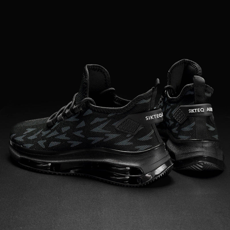 Cross-Border Summer New Lace-Up Mesh Lightweight Breathable Running Shoes Air Cushion Hiking Shoes Casual Sports Trendy Shoes Versatile