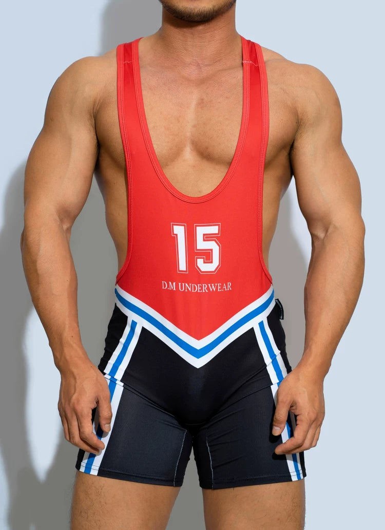 Underwear Sport Wrestling Corset Bodysuit Men Shape Wear Elasticity Man Party Suit