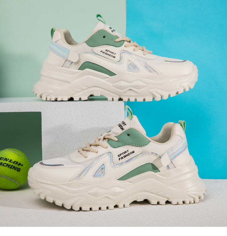 Spring and Summer New Sports Dad Shoes, Women's Casual Shoes, Low-Top Sports Shoes, Flat-Soled Platform Shoes, Lightweight Shoes