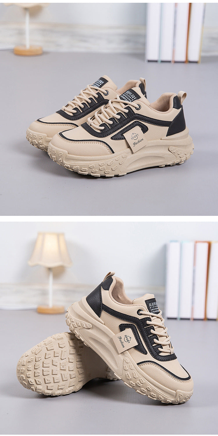 Popular Dad Sneakers for Women, Spring and Autumn Versatile Thick-Soled 2026 New Model, Trendy Casual Sports Shoes for Women, Student Running Shoes