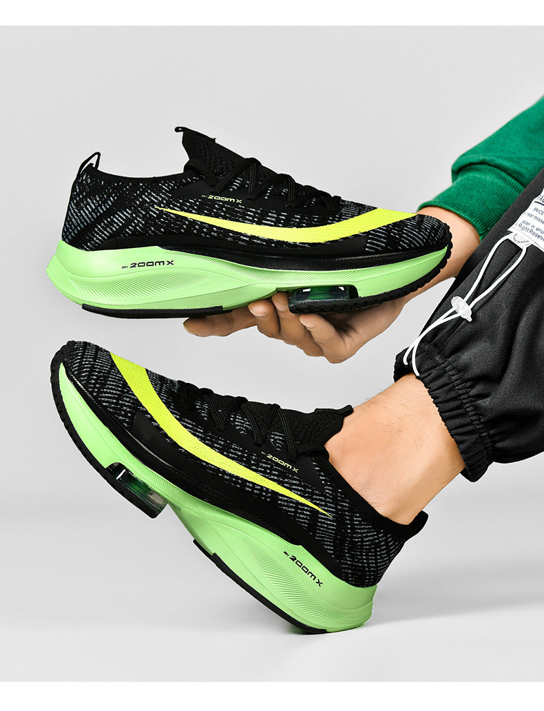 New Running Trendy Shoes Men's Air Cushion Shock Absorption 2025 Spring Lightweight Student Sports 46 Large Size Men's Shoes Casual and Breathable