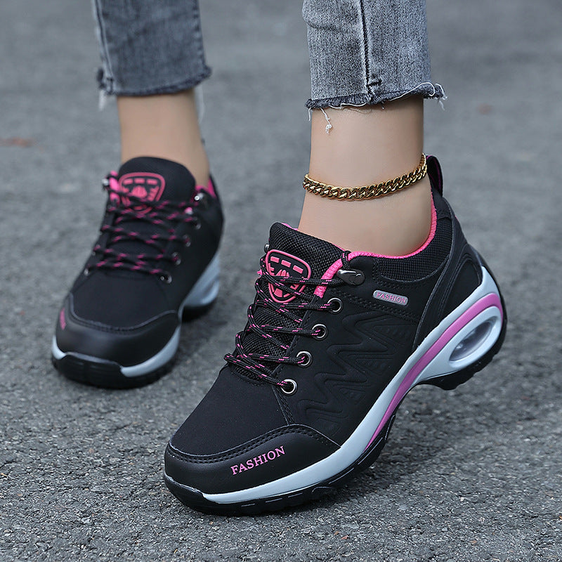 Heightened Air Cushion Women's Shoes Hiking Shoes Outdoor Shoes Casual Non-slip Breathable sneaker 41 Breathable plus size 42