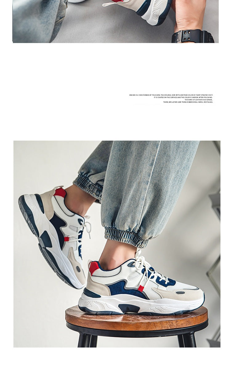 2025 New Mesh Breathable Trendy All-match Sports Leisure Running Height Increasing Cyber Celebrity Torre Trendy Shoes Summer Men's Shoes