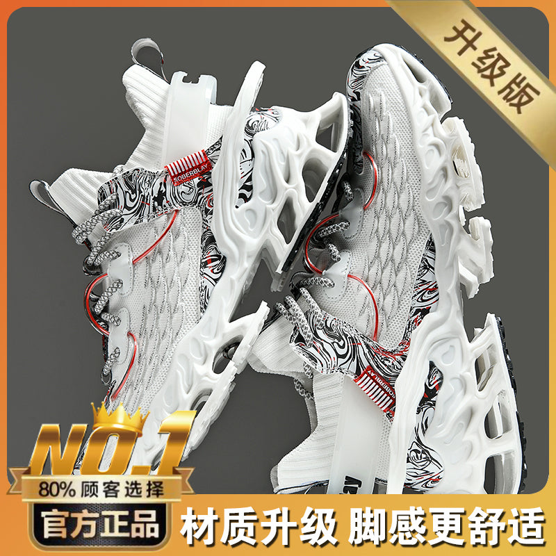 National Trend Blade Running Shoes for Men 2025 New Spring Breathable Casual Sports Shoes Youth Shock-Absorbing Running Shoes